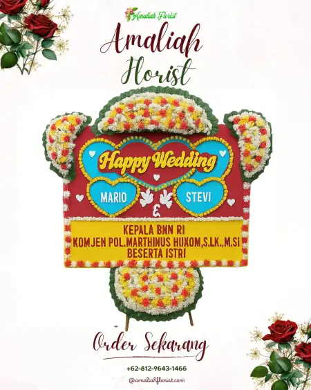 Papan Bunga Pernikahan Sudimara